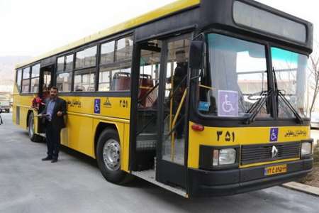 تجهیز اتوبوس شهری ویژه جانبازان و معلولان کاشانی