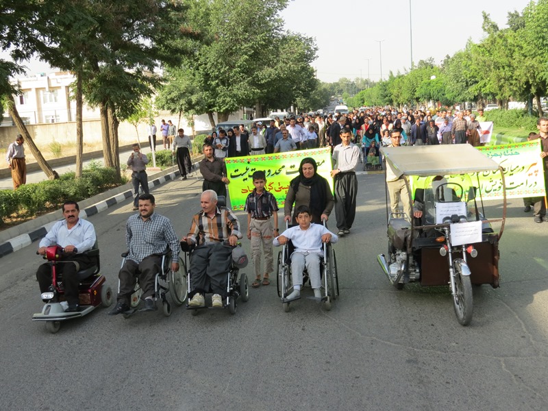 برگزاری همایش پیاده روی معلولان در شیراز 