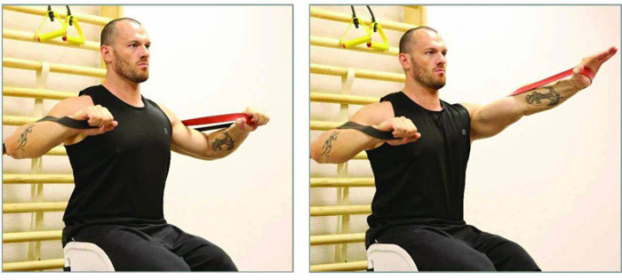 تمرینات مقاومتی با باند کشی برای تقویت عضلات پشت بالاتنه ویژه افراد دچار پاراپلژی